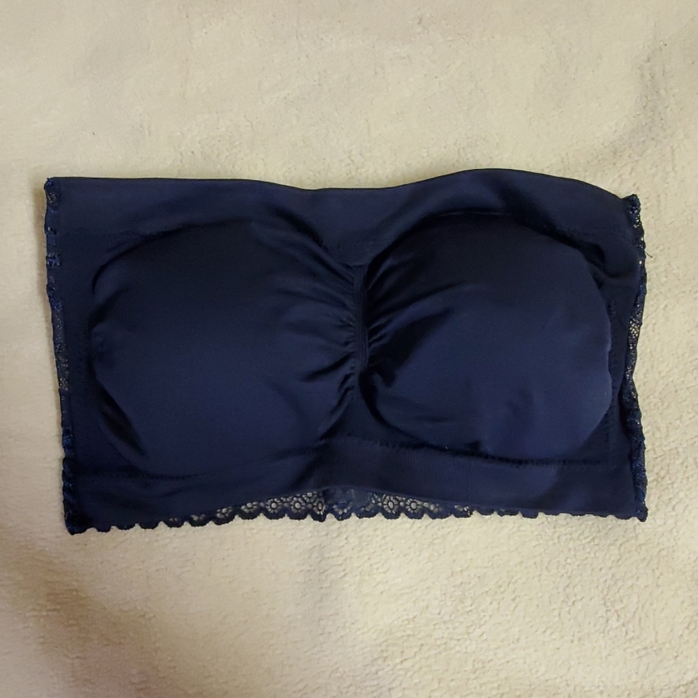 Navy blue lace bandeau